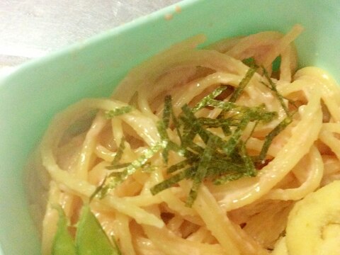 材料3つ！お弁当に♪たらこスパサラ